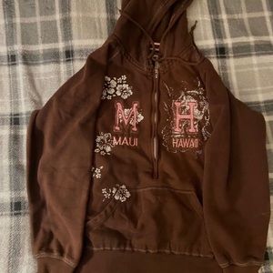 y2k pink and brown hawaii jacket🤎